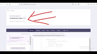 ErrorException Undefined index in laravel or php code [upl. by Dre612]