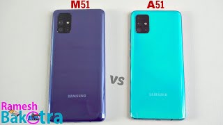 Samsung Galaxy M51 vs Galaxy A51 SpeedTest and Camera Comparison [upl. by Doss]