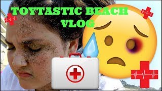 TOYTASTIC family BEACH Vlog POUCH COUCH RACES and EPIC FAILS The TOYTASTIC Sisters [upl. by Stauder737]