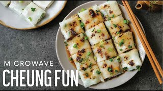 Microwave Mushroom Cheung Fun or Rice Noodle Rolls Vegan  Make Dimsum at Home [upl. by Deva360]