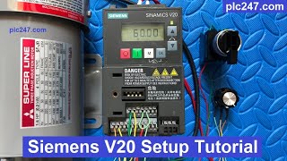 Tutorial Siemens V20 VFD Setting [upl. by Alenson]