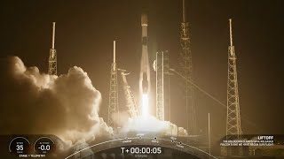 Blastoff SpaceX launches 20 Starlink satellites 13 with directtocell capabilities [upl. by Connelly]