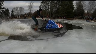 Pickerel Lake 2024 Sleds Drowning and Crashing [upl. by Xam]