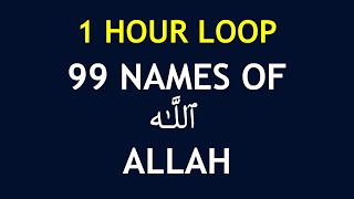 1 HOUR LOOP  99 Names of Allah  Easy to Memorize [upl. by Eimrots816]