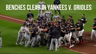 Benches Cleared In Baltimore v Yankees FULL [upl. by Atarman198]