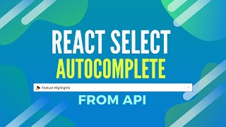 React Select AutoComplete from API  how to build a live search component in react [upl. by Avek225]