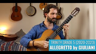 Allegretto by Giuliani  Trinity Grade 5 Classical Guitar 20202023 [upl. by Audra654]