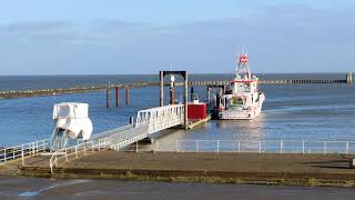 Cuxhaven Fährhafen  Grimmershörnbucht bei Flut im Sonnenschein  die Ruhe vor dem Sturm Winter 2021 [upl. by Webber274]