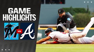 Marlins vs Braves Game Highlights 42424  MLB Highlights [upl. by Alyk]