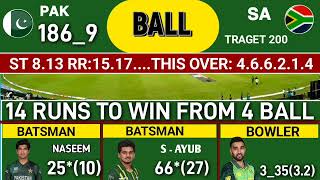 PAK vs SA Live match today time  pak Vs SA Ist T20 Watch Commentary amp Score [upl. by Omrellig]