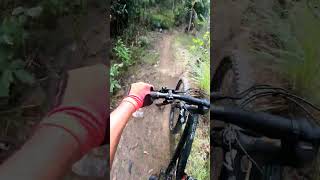 The smell of hot Brakes Steep jungle trail on my Hardtail [upl. by Loar]