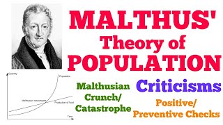 Malthusian Theory of Population  Malthusian CatastropheCrunch  Criticisms [upl. by Ainniz]