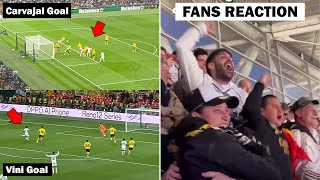 Real Madrid Fans Crazy Reactions to Carvajal amp Vinicius Goals vs Dortmund [upl. by Joan]