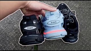 LED vs NO LED Balenciaga LED Track Black Sneaker Review  ON FOOT [upl. by Aserehc]