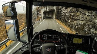 POV Driving Scania S520  Øvre Årdal Fv 53 Serpentine [upl. by Elleirb]