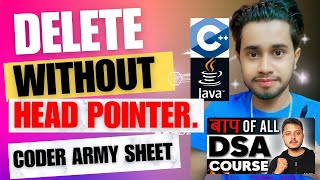 Delete without head pointer  Delete Without Head Pointer  Coder Army Sheet [upl. by Bello714]