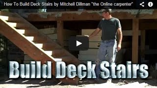 How To Build Deck Stairs [upl. by Eerehc]