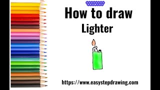 How to draw lighter in easy step by step  lighter easystepdrawing [upl. by Amek]