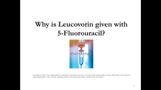 5FU or 5fluorouracil and Leucovorin [upl. by Nurat]