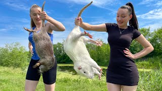 🤯Cooking MuskRat In 2 Different Ways HUGE Rat but very tasty [upl. by Robison]