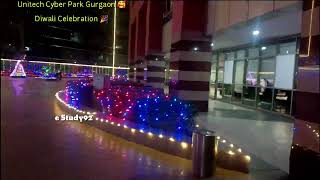 Unitech Cyber Park Gurgaon Diwali 🪔🎇 Occasion Vlog estudy92 diwali diwalispecial diwali2024 [upl. by Oab]