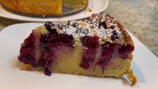 Blueberry Limoncello Mascarpone Ricotta Cake Easy Italian recipe [upl. by Kin]