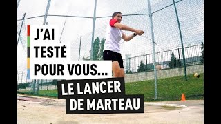 JO Paris 2024  On a testé le lancer de marteau [upl. by Eicnahc]