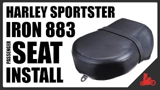 HOW TO Install Passenger Seat Pillion  Harley Sportster Iron 883 [upl. by Bathelda582]