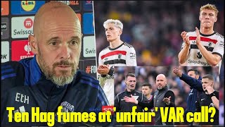 BREAKING✅ Ten Hag fumes at unfair VAR call that led to Man Utds loss at West Ham Man United News [upl. by Romy]