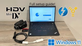 How to capture DV amp HDV video tapes on a Windows 11 PC using FireWire to Thunderbolt 3USBC [upl. by Ilarin]