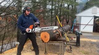 PORTED STIHL MS500i VS PORTED MAKITA 7900 [upl. by Rexford]