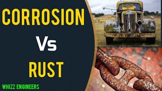 Difference between Corrosion and Rust  Corrosion Vs Rusting  Whizz Engineers [upl. by Eliam]