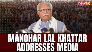 Haryana Elections 2024  Manohar Lal Khattar Addresses Media After Casting His Vote  NewsX [upl. by Ydniw]