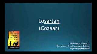 CC How to Pronounce losartan Cozaar Backbuilding Pharmacology [upl. by Derrej]