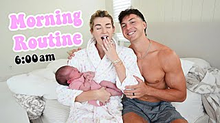 OUR MORNING ROUTINE WITH A NEWBORN BABY [upl. by Garlaand]