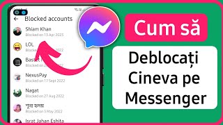 Cum să deblochezi pe cineva pe Messenger  Ghid complet  Deblocați oamenii din Messenger [upl. by Aicineohp]