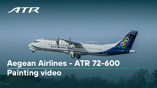 Aegean Airlines  ATR 72600 Painting video [upl. by Ixel152]