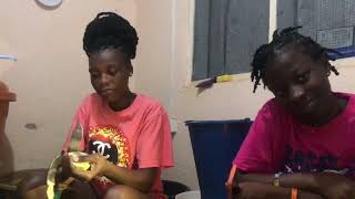 Two girls preparing food In Ghana [upl. by Guthrey453]