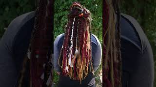 Todays install styled 3 easy ways 😊 dreadlockstyle hippie dreadstyles syntheticdreads [upl. by Llerud246]