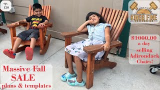 Kids Sized Rocking Chair Adirondack Style DIY Make Money Woodworking [upl. by Nylhtak]