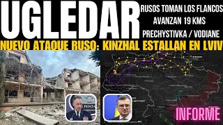 UGLEDAR RUSOS TOMAN FLANCOS EN PRECHYSTIVKA Y VODIANE DETALLES AVANCES KINZHAL VUELAN EN UCRANIA [upl. by Alyek851]