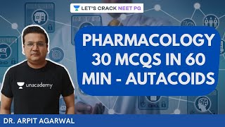 Pharmacology 30 MCQs in 60 Min  Autacoids  NEET PG 2021  Dr Arpit Agarwal [upl. by Inva456]