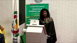 6TH LEGISLATIVE 2024 FIRST ORDINARY SESSION OF THE ECOWAS PARLIAMENT  22nd July 2024 [upl. by Clareta]