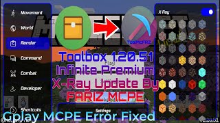 TOOLBOX FOR MCPE 12051 INFINITE PREMIUM XRAY UPDATE BY FARIZ MCPE [upl. by Ayotan677]