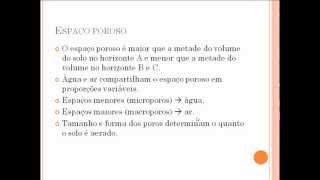 Vídeo Aula 03  Porosidade  Curso de solos e fertilidade de solos [upl. by Mccarty]