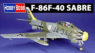 Hobby Boss 172 Scale F86F40 Sabre Build Video [upl. by Danita119]