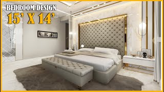 Classic Bedroom Interior 15x14 feet bedroomdesign interiordesign bedroom bedroomdecor [upl. by Meraree]