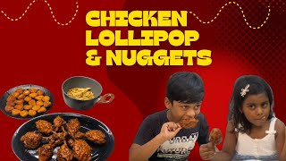 Chicken Lollipop 🐓കൂടെ Nuggets and fries ഉം🍟 Cooking Chicken Lollipop amp nuggets and fries at home🏠 [upl. by Akitahs]