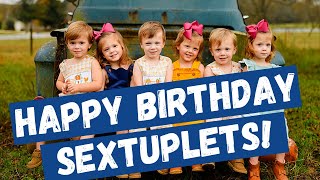 Happy Birthday Sextuplets We love you Youre Three Now [upl. by Bunow]