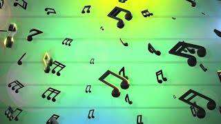 Music Notes Background loop  Green Screen Motion Graphics Animated Background Copyright Free [upl. by Yelnik]